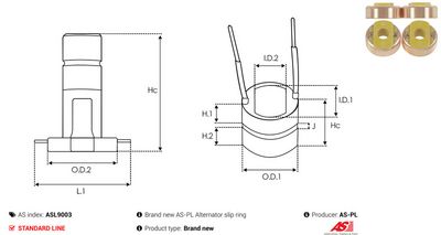COLECTOR ALTERNATOR AS-PL ASL9003 3