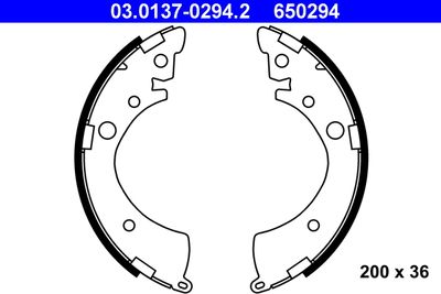 ATE 03.0137-0294.2 Ремкомплект барабанных колодок  для HONDA LOGO (Хонда Лого)