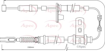 Cable Pull, parking brake APEC CAB1296