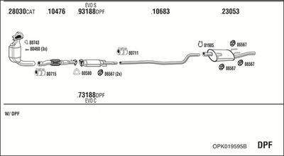 SISTEM DE ESAPAMENT WALKER OPK019595B