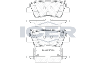 Комплект тормозных колодок, дисковый тормоз ICER 181976 для SSANGYONG XLV