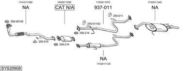SISTEM DE ESAPAMENT BOSAL SYS20908