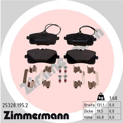 Brake Pad Set, disc brake 25328.195.2