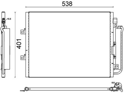 Condensor, airconditioning - AC641000S - MAHLE
