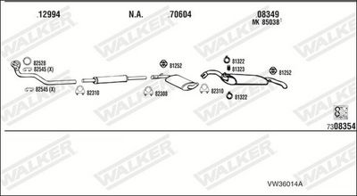 SISTEM DE ESAPAMENT WALKER VW36014A