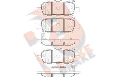 R BRAKE RB1901-203 Тормозные колодки и сигнализаторы  для INFINITI  (Инфинити М35)