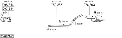 Układ wydechowy BOSAL SYS22146