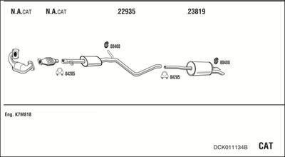 Układ wydechowy WALKER DCK011134B