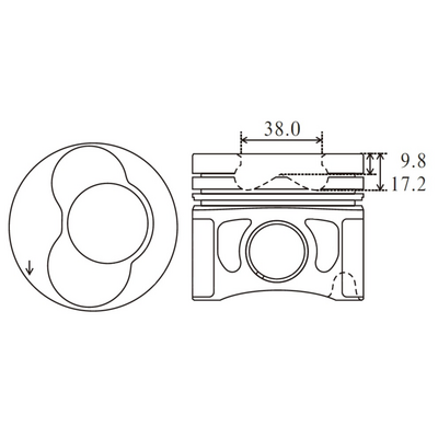 PISTON MV Parts MVP9757
