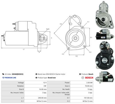 STARTER AS-PL S0540BOSCH 4