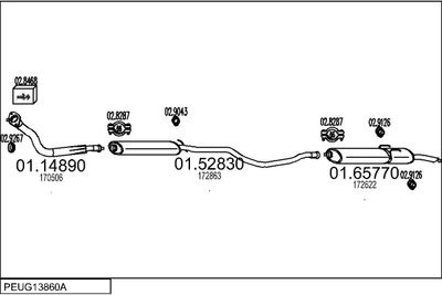 Układ wydechowy MTS PEUG13860A008593