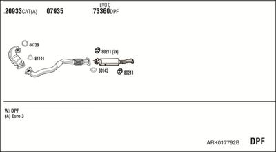 ABGASANLAGE WALKER ARK017792B