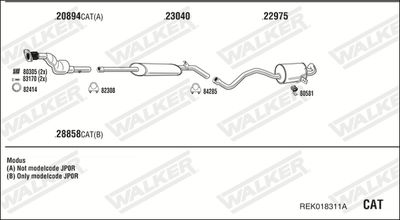 Układ wydechowy WALKER REK018311A
