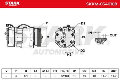 компресор, климатизация STARK SKKM-0340108