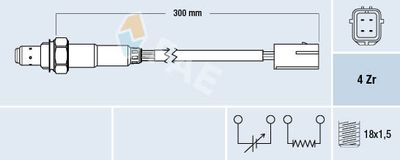 FAE 77215 Лямбда-зонд  для HYUNDAI ACCENT седан (X-3) 1.5 i 12V