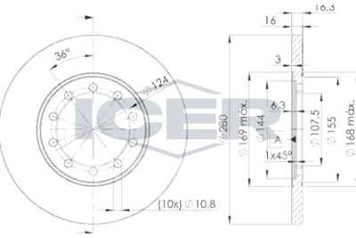 спирачен диск ICER 78BD5631-2