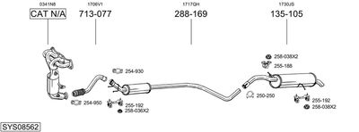 Układ wydechowy BOSAL SYS08562