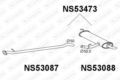 VENEPORTE NS53473 Глушитель выхлопных газов  для NISSAN QASHQAI / QASHQAI +2 I (J10, NJ10, JJ10E) 1.5 dCi