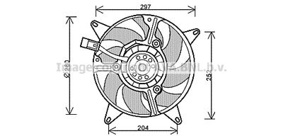 AVA QUALITY COOLING FT7544 Вентилятор системы охлаждения двигателя для FIAT PANDA Фургон/хетчбэк (141_)