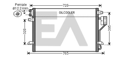 EACLIMA 30C12019 Радиатор кондиционера  для LANCIA VOYAGER (Лансиа Воягер)