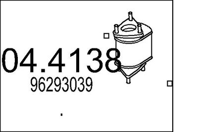 Катализатор MTS 04.4138 для DAEWOO REZZO