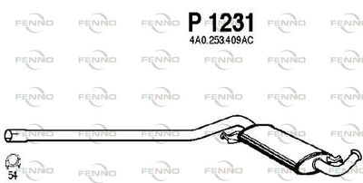 FENNO P1231 Глушитель выхлопных газов  для AUDI A6 (Ауди А6)