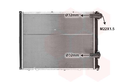 Радиатор, охлаждение двигателя VAN WEZEL 43002140 для RENAULT SAFRANE