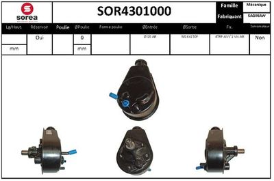 Гидравлический насос, рулевое управление EAI SOR4301000 для SAAB 99