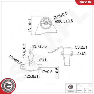 Zavesenie motora ESEN SKV 75SKV530