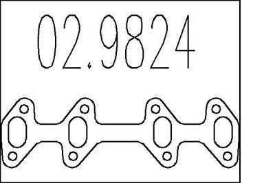 Прокладка, труба выхлопного газа MTS 02.9824 для FIAT SEICENTO