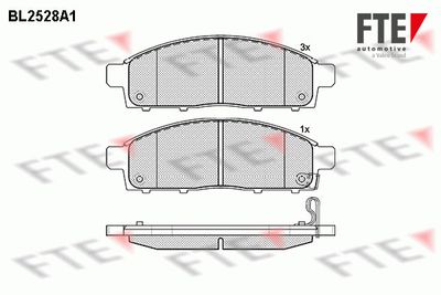 Комплект тормозных колодок, дисковый тормоз FTE 9010782 для FIAT FULLBACK