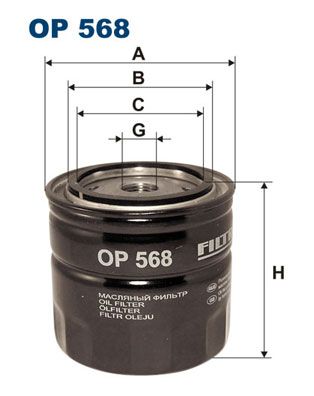 FILTRON OP 568 Масляный фильтр  для DAF  (Даф 55)