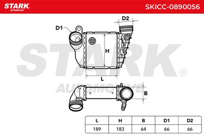 интеркулер (охладител за въздуха на турбината) STARK SKICC-0890056