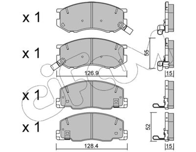 CIFAM 822-456-0 Тормозные колодки и сигнализаторы для TOYOTA PREVIA I (_R1_, _R2_) 2.4 4WD (TCR21_, TCR20_)