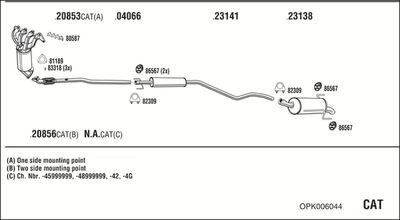 SISTEM DE ESAPAMENT WALKER OPK006044