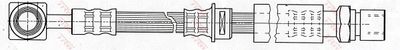 Remleiding/slang flexibel Voor Links/Rechts (lengte 444mm,diameter 19,5mm, M10x1/Banjo) past: SAAB 9-5 1.9D-3.0D 09.97-12.09