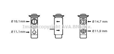 Расширительный клапан, кондиционер AVA QUALITY COOLING MS1461 для MERCEDES-BENZ B-CLASS