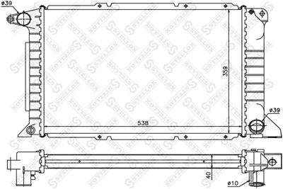 Радиатор, охлаждение двигателя STELLOX 10-25798-SX для FORD KA