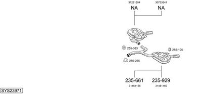 ABGASANLAGE BOSAL SYS23971