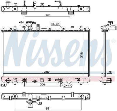 RADIATOR RACIRE MOTOR NISSENS 64255 4