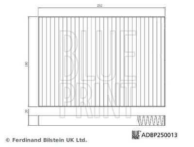 FILTER INNENRAUMLUFT BLUE PRINT ADBP250013 1