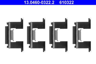 Комплектующие, колодки дискового тормоза ATE 13.0460-0322.2 для NISSAN VANETTE