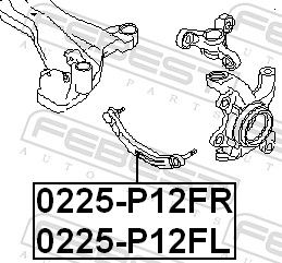 Control/Trailing Arm, wheel suspension 0225-P12FL