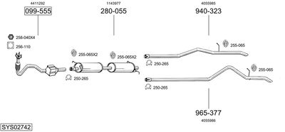 SISTEM DE ESAPAMENT BOSAL SYS02742