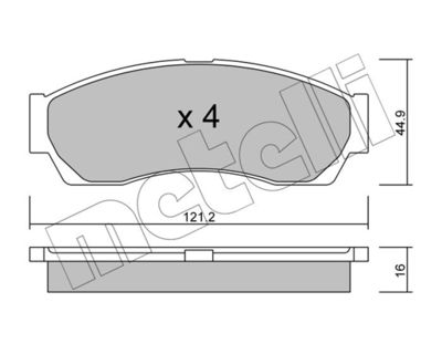 Комплект тормозных колодок, дисковый тормоз METELLI 22-0896-0 для ROVER CITYROVER