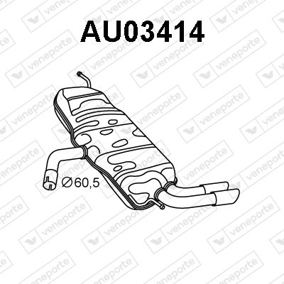 VENEPORTE AU03414 Глушитель выхлопных газов  для AUDI A3 (Ауди А3)
