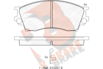 Комплект тормозных колодок, дисковый тормоз R BRAKE RB1337 для MAZDA XEDOS
