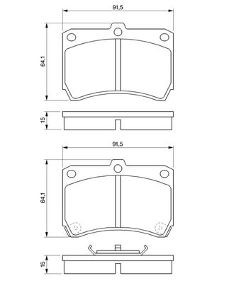 BREMSBELAGSATZ SCHEIBENBREMSE BOSCH 0986460390 5