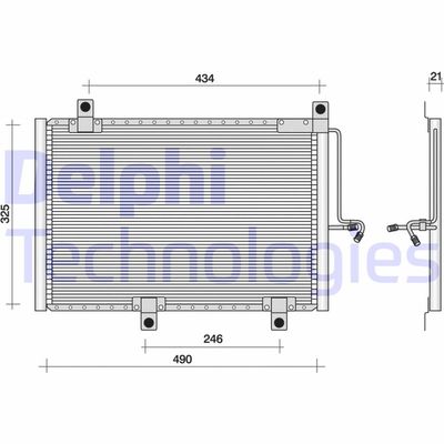 Конденсатор, кондиционер DELPHI TSP0225002 для ALFA ROMEO 145