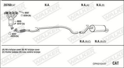 SISTEM DE ESAPAMENT WALKER OPK010447